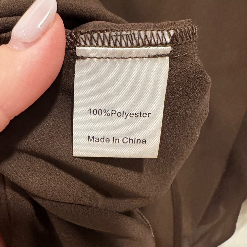 Tuckernuck India Hicks Chocolate Ivory Grove Long Sleeve Button Down Blouse NWOT - Picture 5 of 12